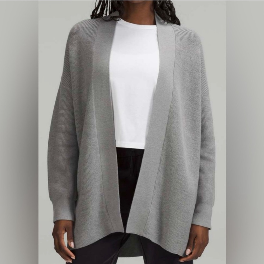 Lululemon Merino Wool-Blend Rib Long Wrap Sweater